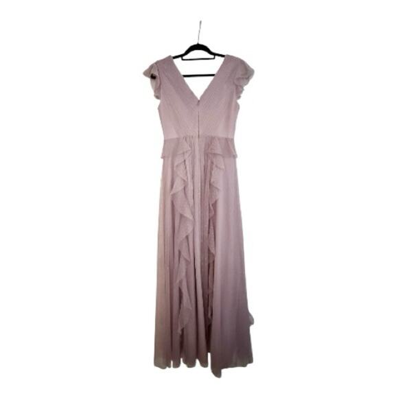 BCBGMAXAZRIA Ruffled Point D'esprit Gown - Picture 6 of 10
